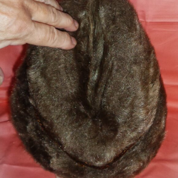WARM,COMFY BROWN FAUX FUR WINTER HAT WITH EAR COVERS INSIDE-EXCELLENT-AMERICAN - Picture 6 of 11